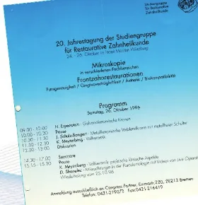 Programm der Jahrestagung 1996 in Würzburg